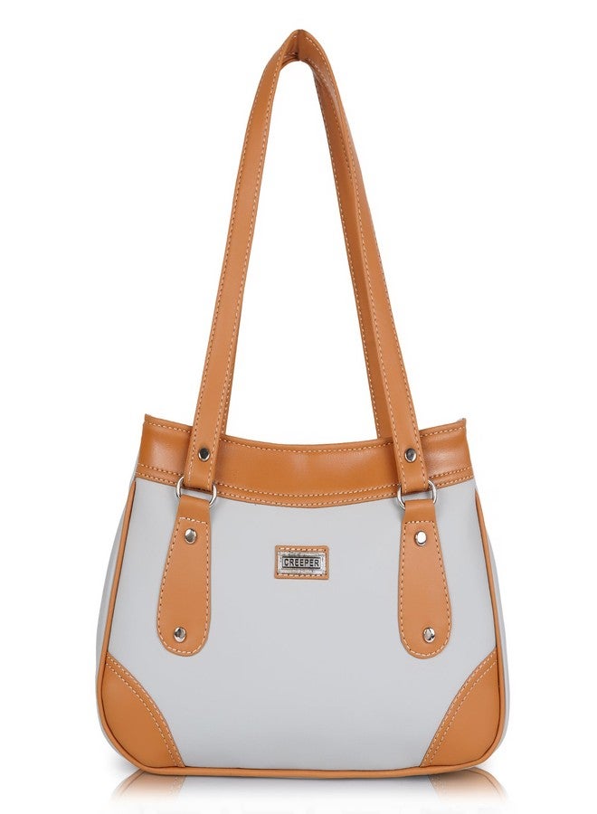 creeper Women's Handbag PU Leather Satchel Bag Shoulder Hobo Bag Ladies Purse 3 Compartment Bags Travel Purse For Women And Girls (Mustard) - Image 1